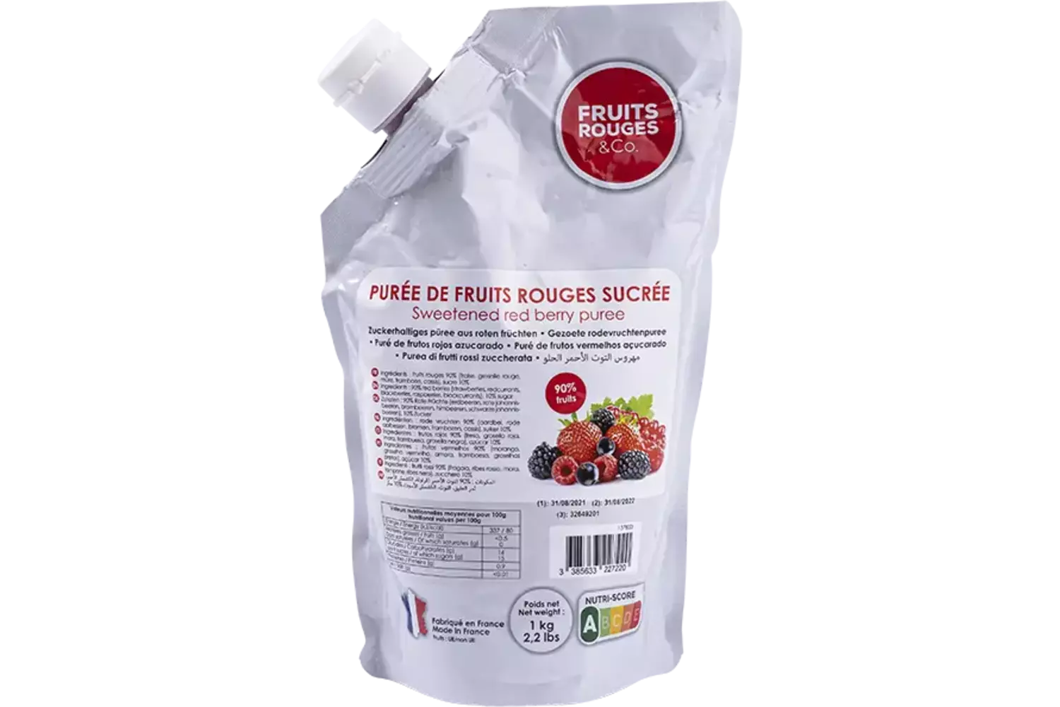 Fruitpuree Rood Fruit 1kg stuk 1